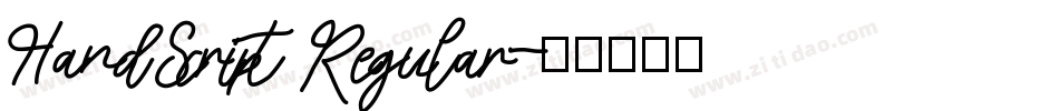 HandScript Regular字体转换